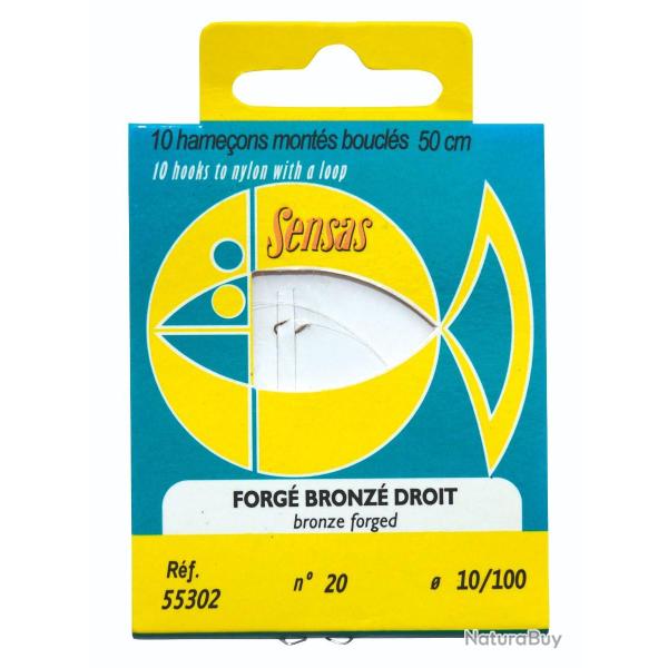 Hame�ons montes forge bronze droit Sensas 14 / D 0.16mm