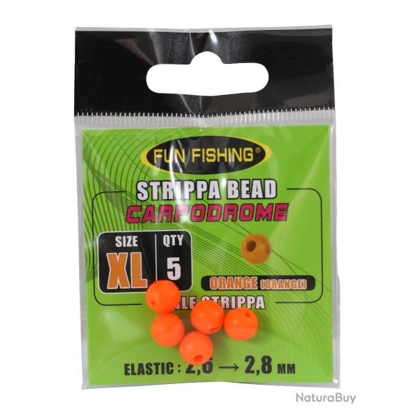 Perle strippa Orange 8mm x5 Fun fishing