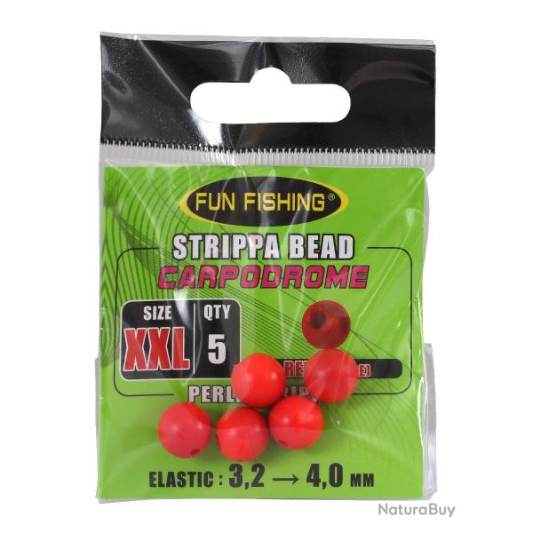 Perle strippa rouge 10mm x5 Fun fishing