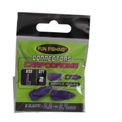 Connecteurs l violet par 2 Fun fishing