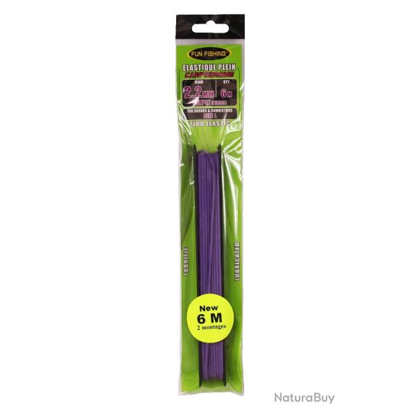 Elastique plein 6m violet Fun fishing 2,40