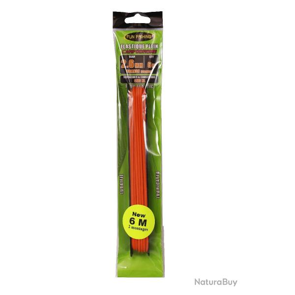 Elastique plein 6m Orange Fun fishing 2,60