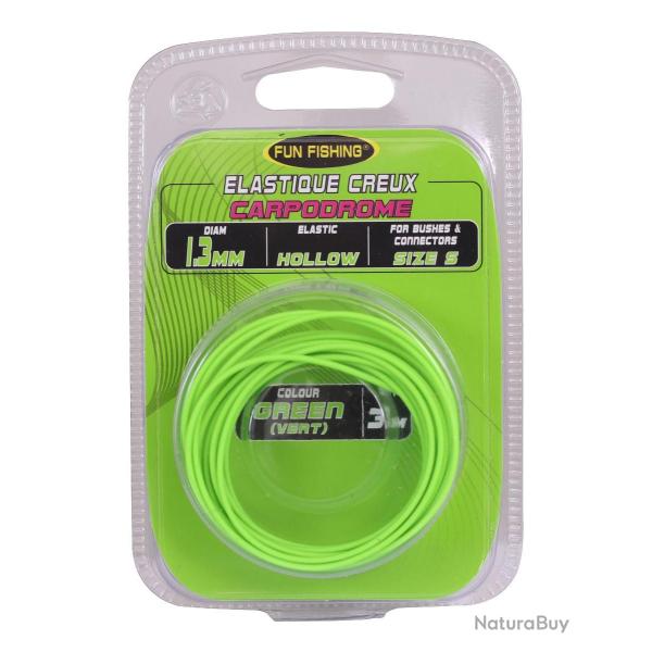 Elastique creux vert 3m Fun fishing 1,30
