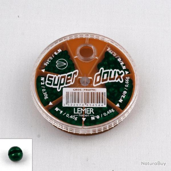 Boite 6 cases Super doux peint en vert (n�3/0 � 3) Lemer