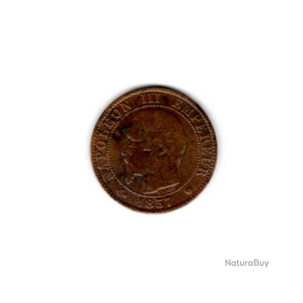 PIECE DE MONNAIE FRANCE  CINQ CENTIMES NAPOLEON III 1857 MARSEILLE