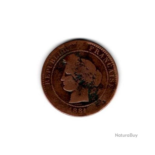PIECE DE MONNAIE FRANCE  10 CENTIMES CERES 1881 PARIS