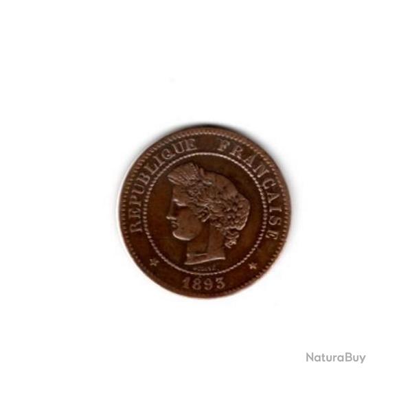 PIECE DE MONNAIE FRANCE  5 CENTIMES CERES 1893 PARIS