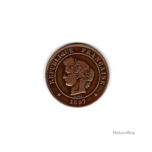 PIECE DE MONNAIE FRANCE  5 CENTIMES CERES 1897 torche PARIS