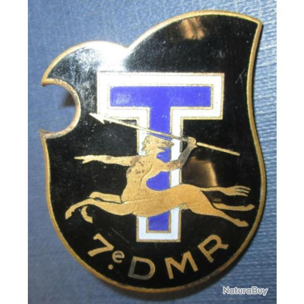 57� R�giment de Trans., �mail, sigle 7� D.M.R, 44 mm, dos guilloch�
