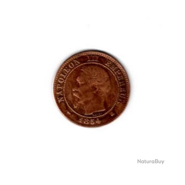 PIECE DE MONNAIE FRANCE  DEUX CENTIMES NAPOLEON III 1854 BORDEAUX