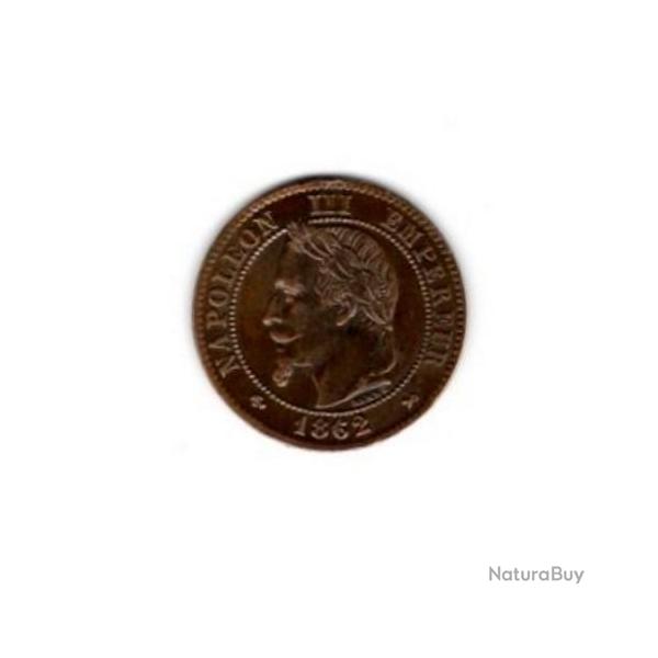 PIECE DE MONNAIE FRANCE  DEUX CENTIMES NAPOLEON III 1862 BORDEAUX