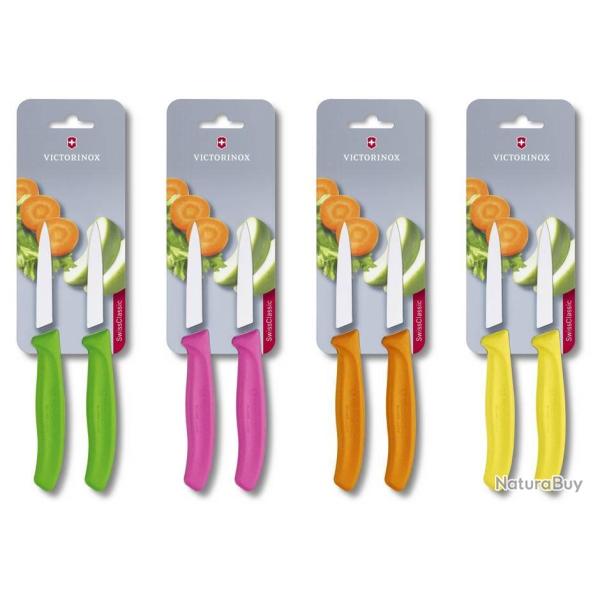 Carte de 2 couteaux office 8 cm, Couleur jaune [Victorinox]