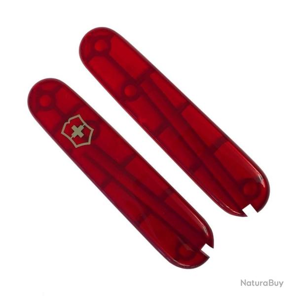 Plaquettes couteau suisse 84 mm, Couleur rouge translucide [Victorinox]
