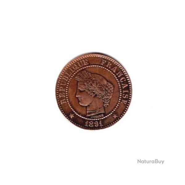 PIECE DE MONNAIE FRANCE 2 CENTIMES CERES 1891 PARIS