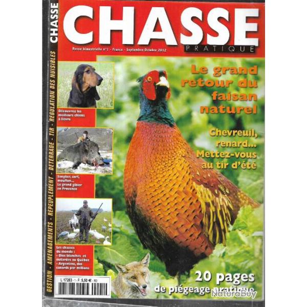 chasse pratique n1 le grand retour du faisan naturel, chevreuil, pigeage septembre 2012