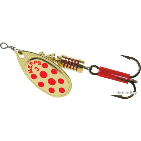 Cuiller Aglia or et points rouges mepps 2