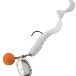 Mepps cuill&egrave;re Aglia Spinflex Orange Twist blanc mepps 7