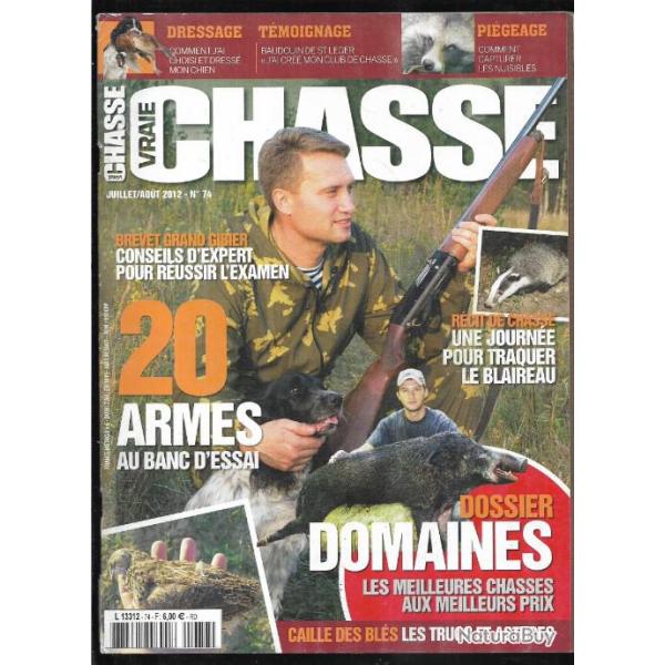 vraie chasse, 20 armes au banc d'essai, traquer le blaireau, caille des bl�s, burger de lapin