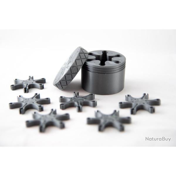 Nouvelle bo�te d'amorces remplie de 6 distributeurs d'amorces en �toile v2