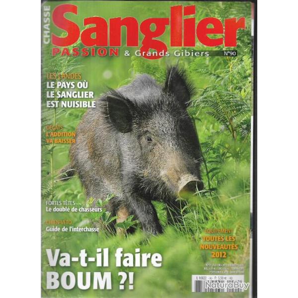 sanglier passion et grands gibiers n�90 , landes , bas armagnac, du cochon au sanglier armes