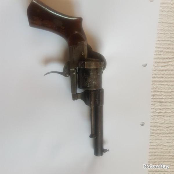 revolver a broche  lefaucheux  modele de luxe en 7mm