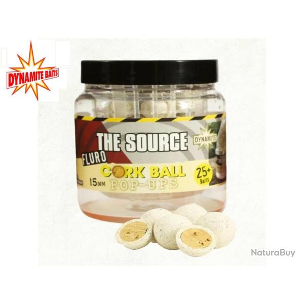 Promo: Bouillette Pop Up Dynamite Baits The Source Cork Ball Fluro 15mm
