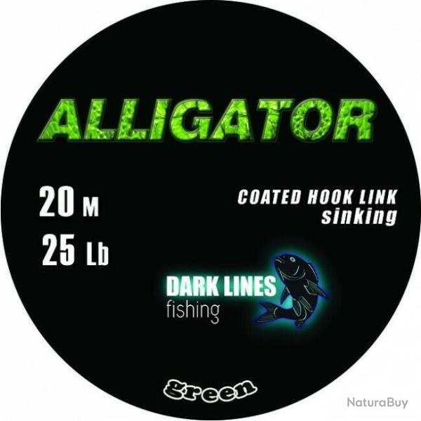 Promo: Tresse � bas de ligne Dark Lines Fishing Aligator 25lb 20m