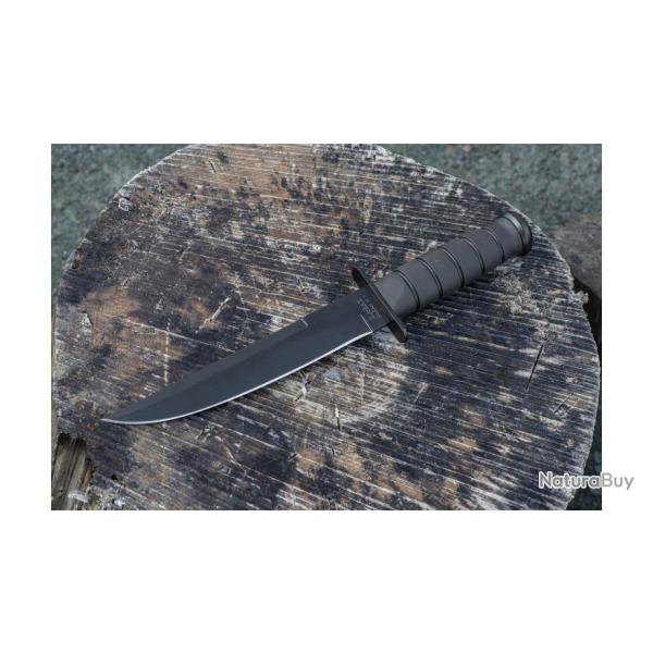 Couteau Tactical  KABAR Modified Tanto Lame Acier Carbone 1095 Manche Kraton Etui GFN USA KA1266