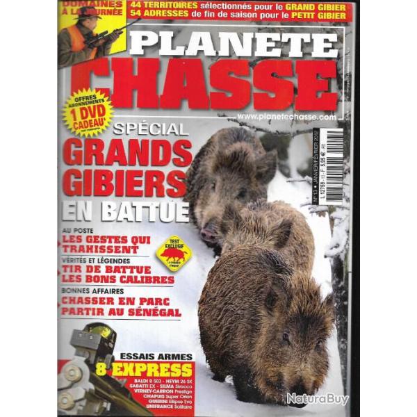 plan�te chasse n�13 sp�cial grands gibiers en battue, essais armes 8 express, s�n�gal chasse en parc