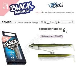 COMBO BLACK MINNOW 7 CM N&deg;1 FIIISH Kaki 7 cm / 6 g