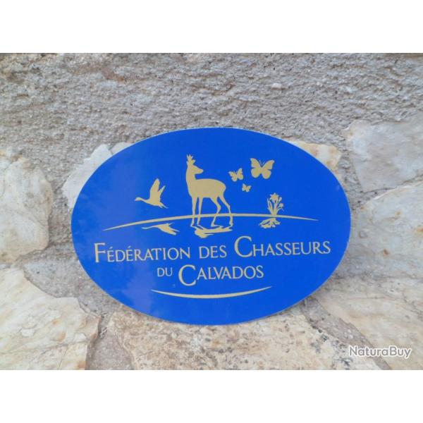 Magnifique autocollant Fdration des chasseurs du Calvados ref 002