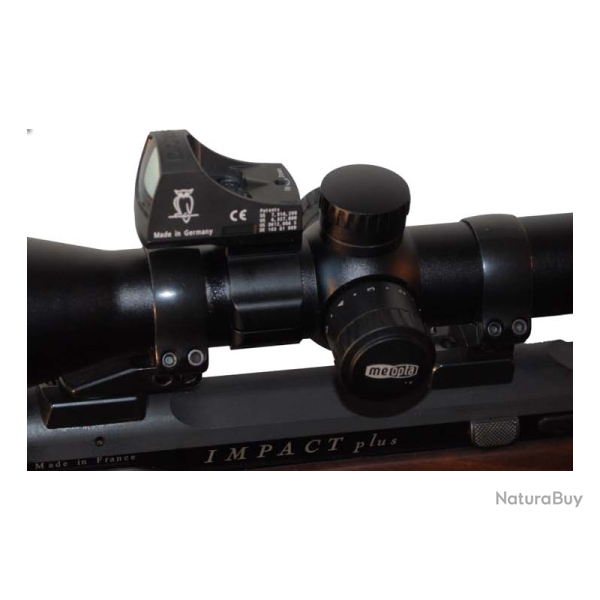 Montage Docter Sight, Burris, Meosight  sur lunette avec tube de 25,4 mm, collier complet, H:11,5 mm