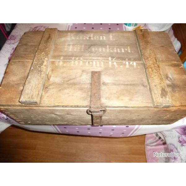 CAISSE ALLEMANDE WW1  AVEC INSCRIPTION A RESTAURER