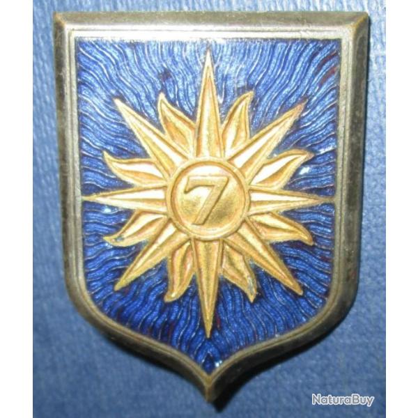 7� R�giment de Cuirassiers, �mail, devise et date, dos lisse argent�