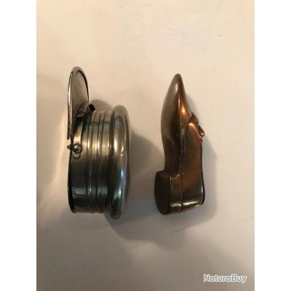 Objet de tranch�e 14 18. lot de 2 tabati�res de poilus