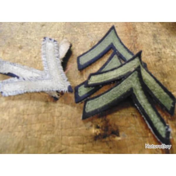 paire patch 1� classe ww2 US army sortis de boite deuxi�me guerre am�ricain grade GI d�barquement