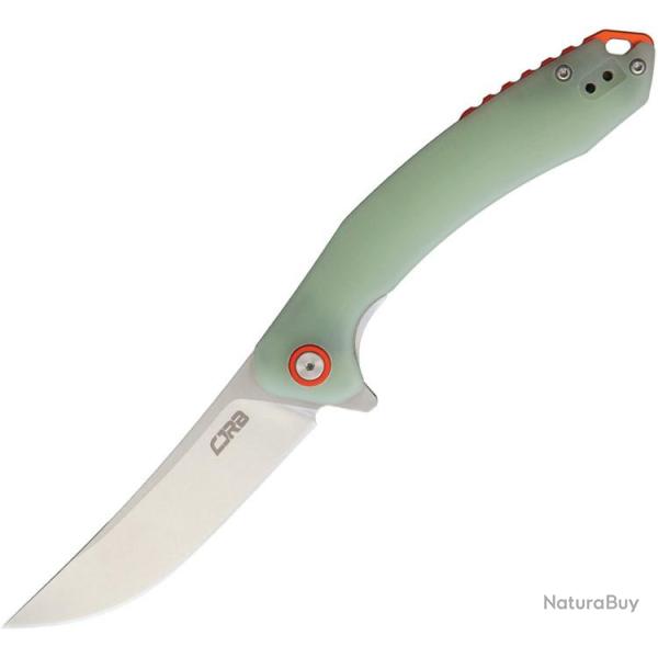 Couteau CJRB Gobi Jade Lame Acier D2 Stonewash Manche G10 Linerlock Clip J1906NTG