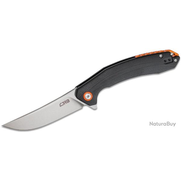 Couteau CJRB Gobi Black Lame Acier D2 Stonewash Manche G10 Linerlock Clip J1906BKC
