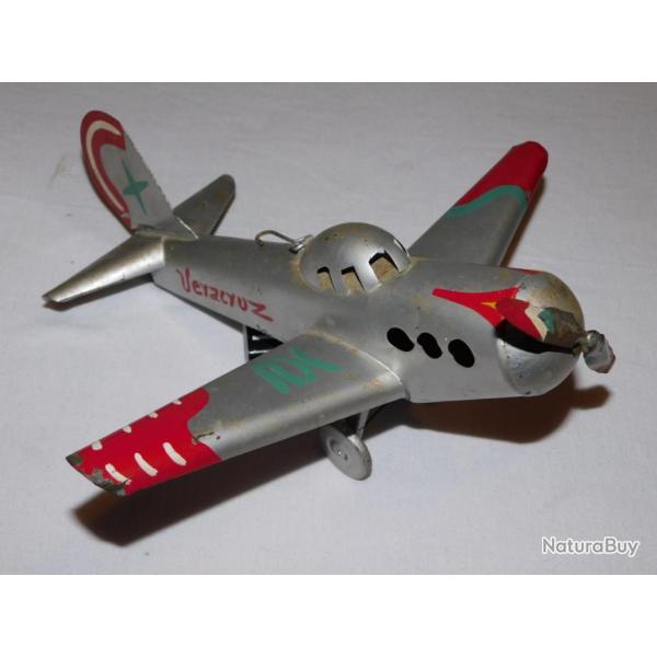 JOLI AVION MODELE REDUIT VERACRUZ en  TOLE PEINTE............