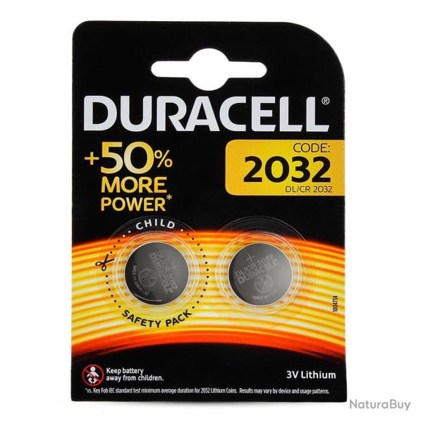 Pile Duracell Lithium CR2032 pour Balance �lectronique, Ceinture ElectroStimulation, BIOS PC