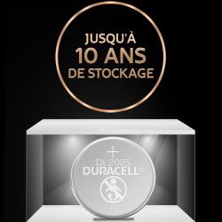Pile Duracell Lithium CR2025 pour Proth&egrave;se Auditive, Montre, T&eacute;l&eacute;commande et Calculatrice