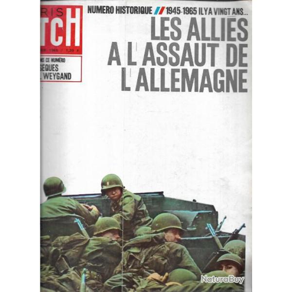 paris match n�827 les alli�s � l'assaut de l'allemagne num�ro historique 1945-1965