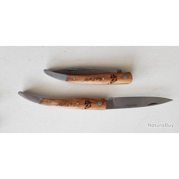 couteau pliant artisanal P�cheur manche Olivier - Motif FARIO