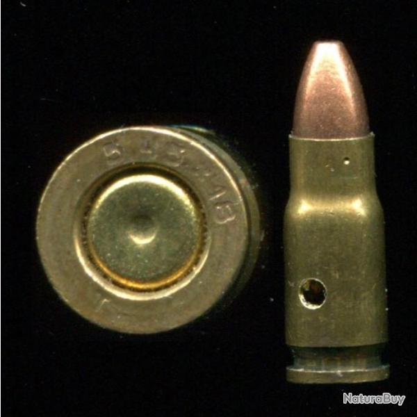 5.45 x 18 PSM - pour pistolet du KGB - Fabrication Tulla en Russie - neutra