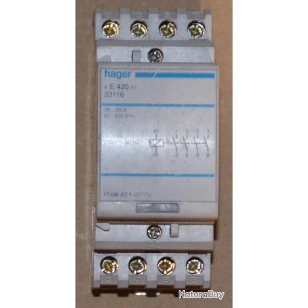 Suite d�barra de mon atelier Contacteur 4x20A hager