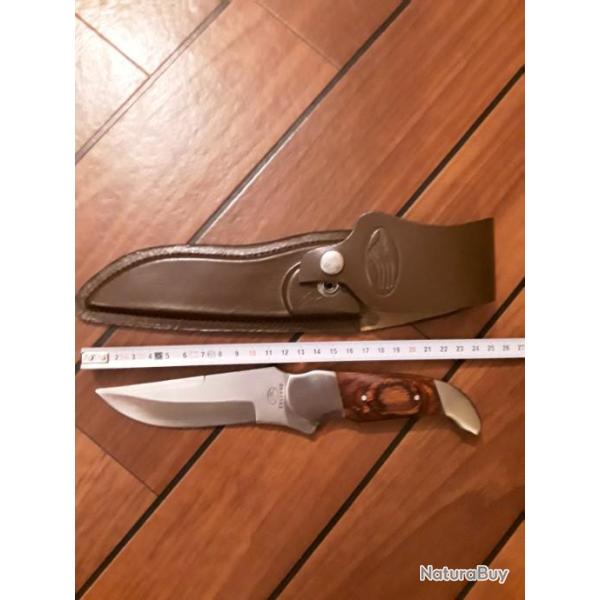 COUTEAU DE COLLECTION CHASSE  acajou neuf