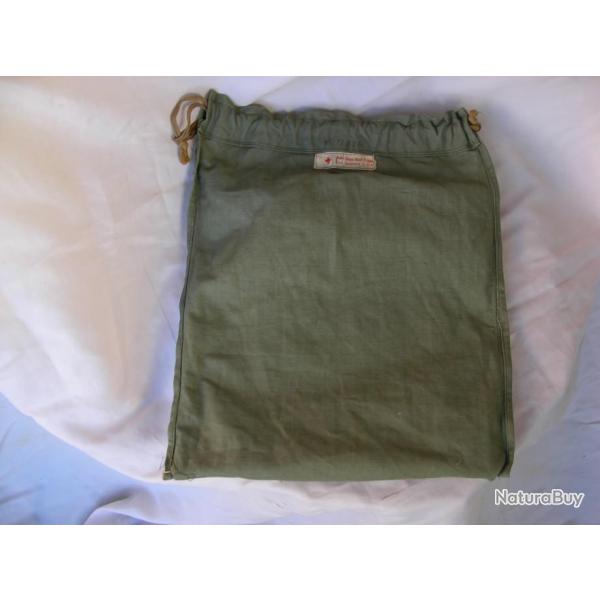 WW2 US SAC EN TOILE AM�RICIAN HBT DU CORPS M�DICAL AVEC NUM�RO DE LAUNDRY