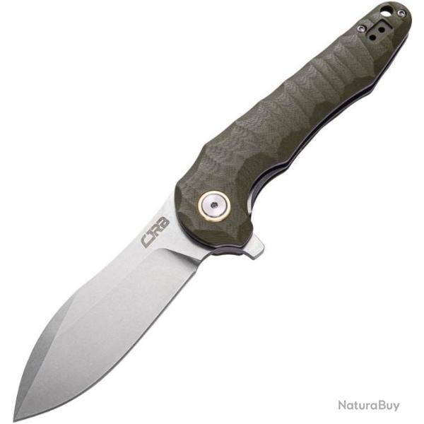 Couteau CJRB Mangrove Green Lame Acier D2 Manche G10 Linerlock Clip J1910GNC