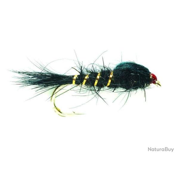 Mouche larv.-hares Ears & flashbacks grhe Black weighted Fulling Mill