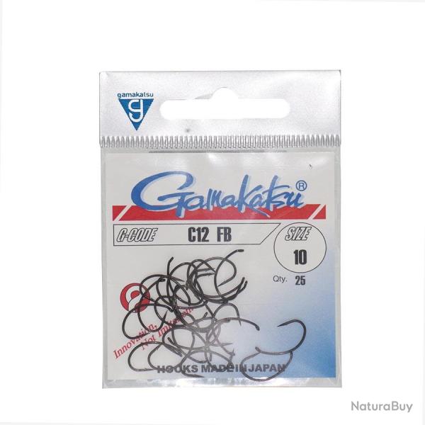 25 hame�ons mouche c12 noir Gamakatsu 12